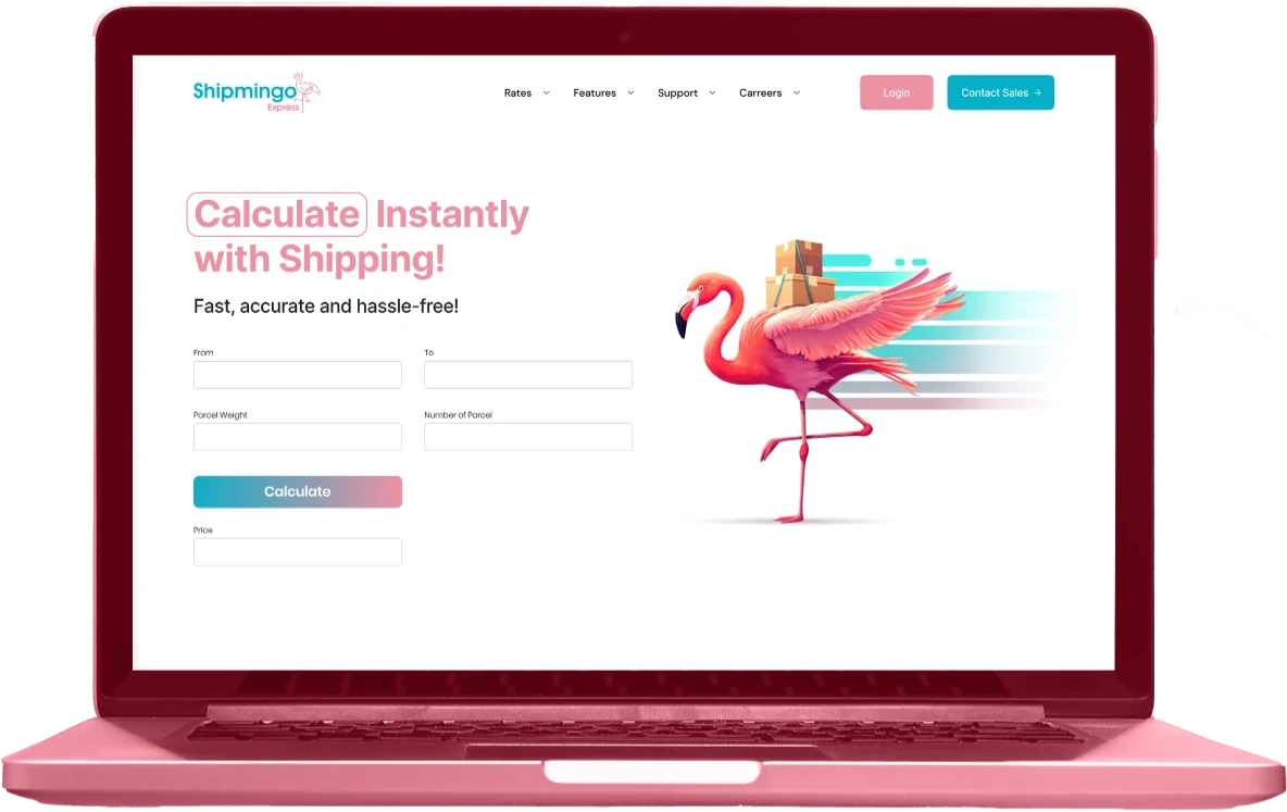 Macbook Pro showing Shipmingo interface
